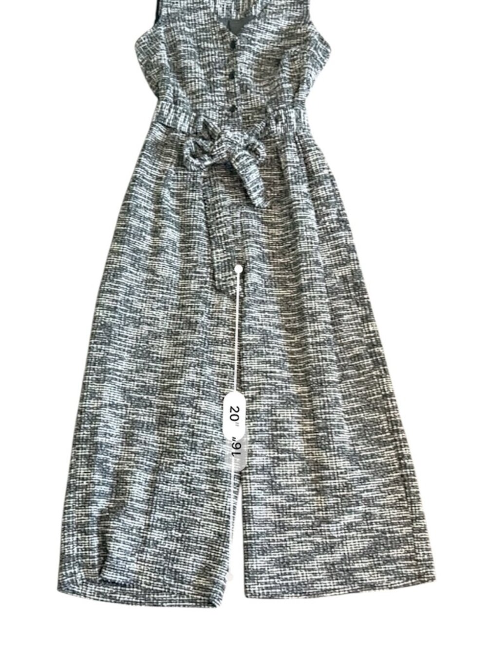 Nine West Tweed-Look Wide Leg Jumpsuit - Picture 5 of 7
